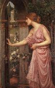 John William Waterhouse Psyche Opening the Door into Cupid Garden oil painting artist